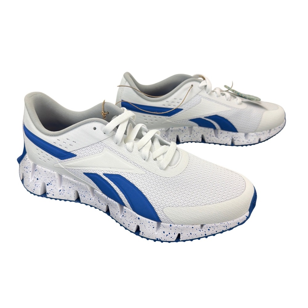 Reebok Zig Dynamica 2 CL Mens Running Shoes White Blue 100209087 Size 10.5